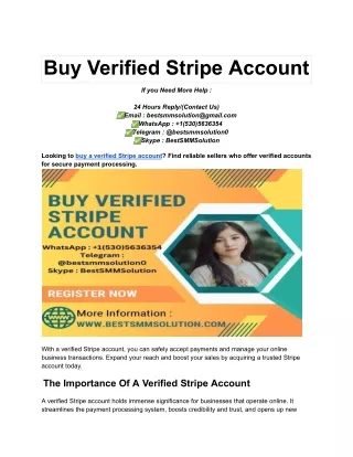 Buy Verified Stripe Account