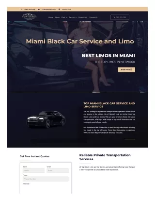 How Can Miami Limo Service, Miami Black Car Service, and Miami Airport Black Car