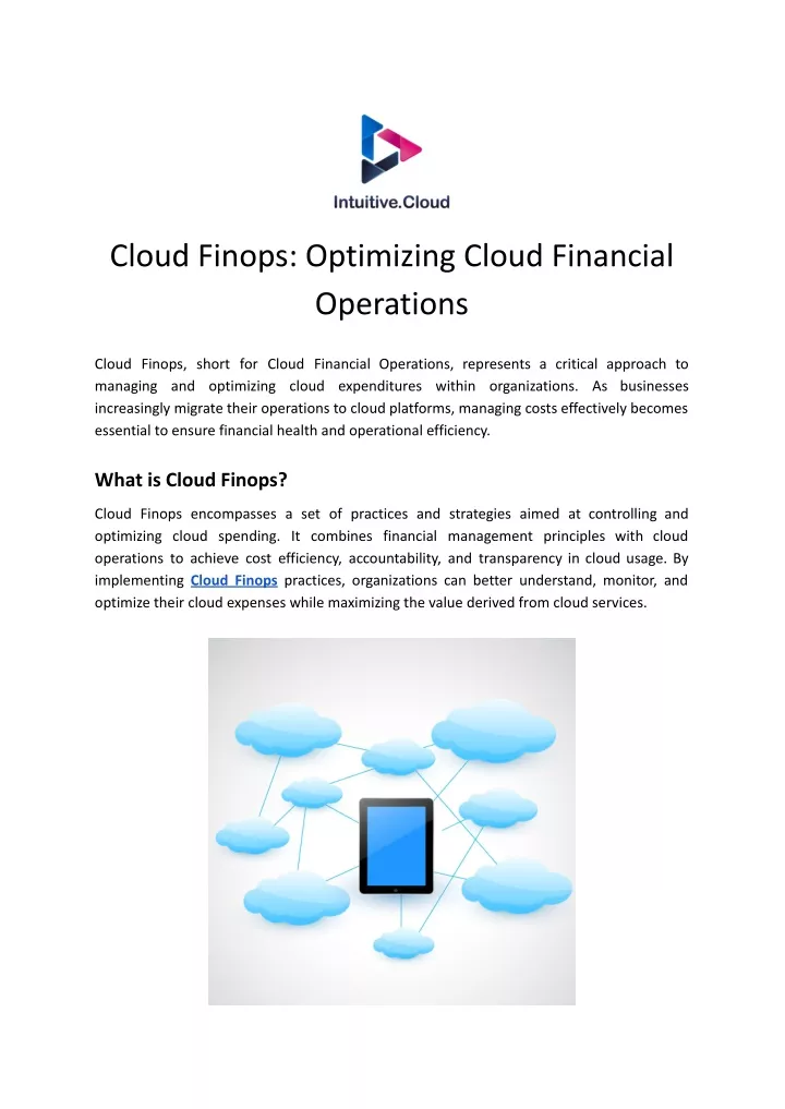 cloud finops optimizing cloud financial operations