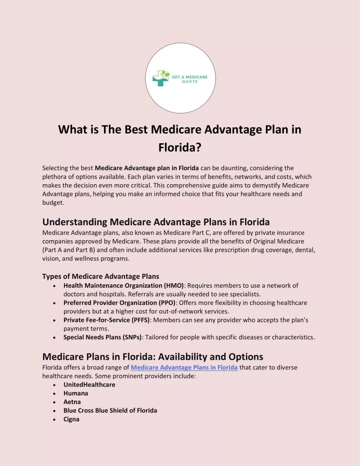 what is the best medicare advantage plan