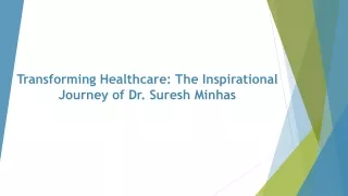 Suresh Minhas: Healing Hands, Caring Hearts: The Journey of Dr. Suresh Minhas