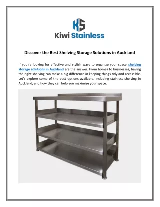 Discover the Best Shelving Storage Solutions in Auckland