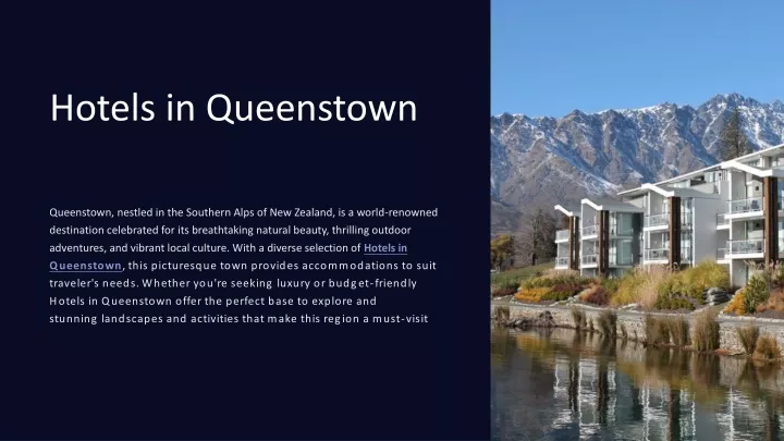 PPT - Top Hotels in Queenstown: Find Your Perfect Stay PowerPoint ...