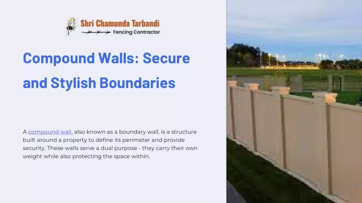 compound walls secure and stylish boundaries