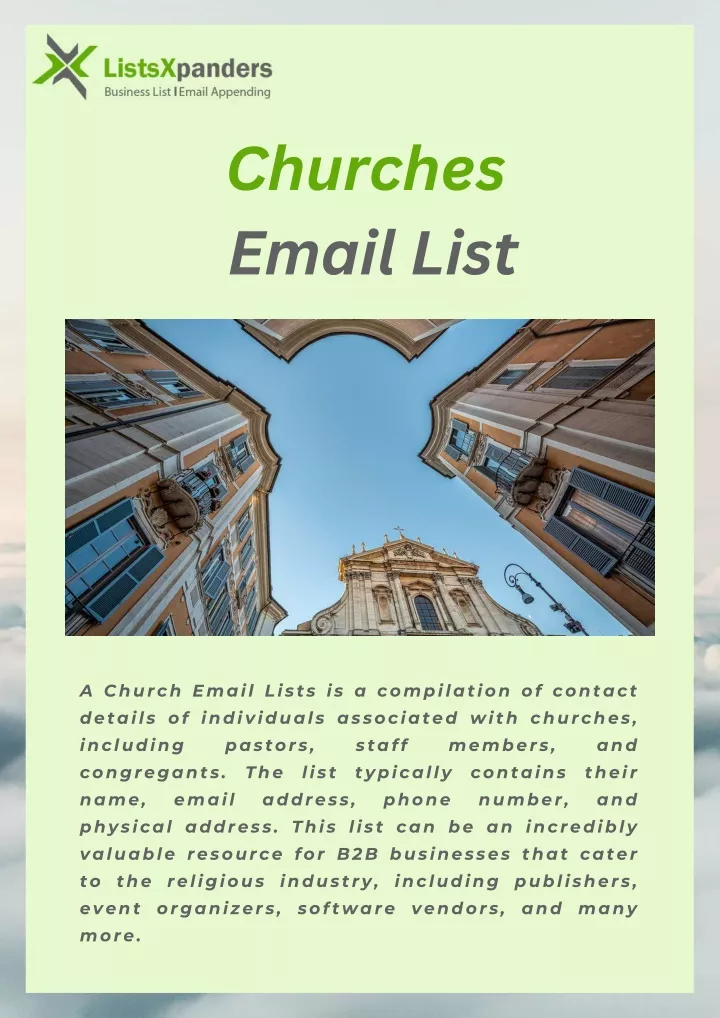 churches email list