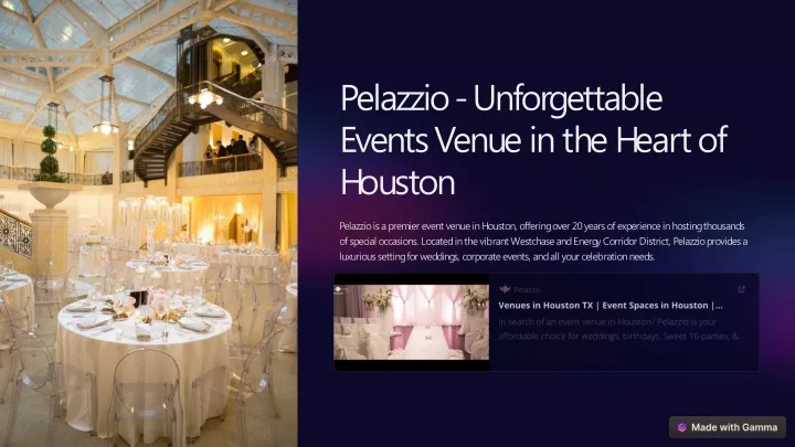 pelazzio unforgettable events venue in the heart