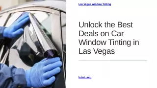 Unlock the Best Deals on Car Window Tinting in Las Vegas