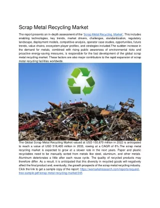 Scrap Metal Recycling Market
