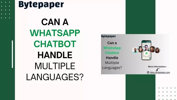 can a whatsapp chatbot handle multiple languages