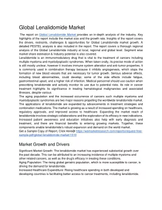 Global Lenalidomide Market