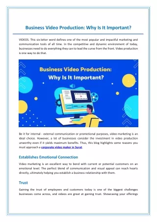Business Video Production - Why Is It Important.docx