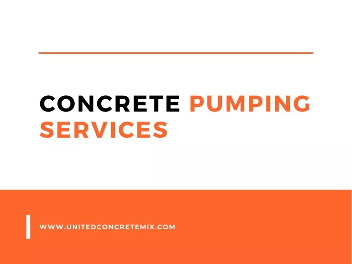 concrete pumping services