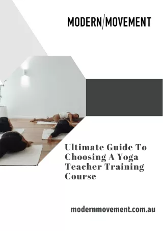 Ultimate Guide To Choosing A Yoga Teacher Training Course