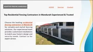 Top Residential Fencing Contractors in Mandurah Experienced & Trusted