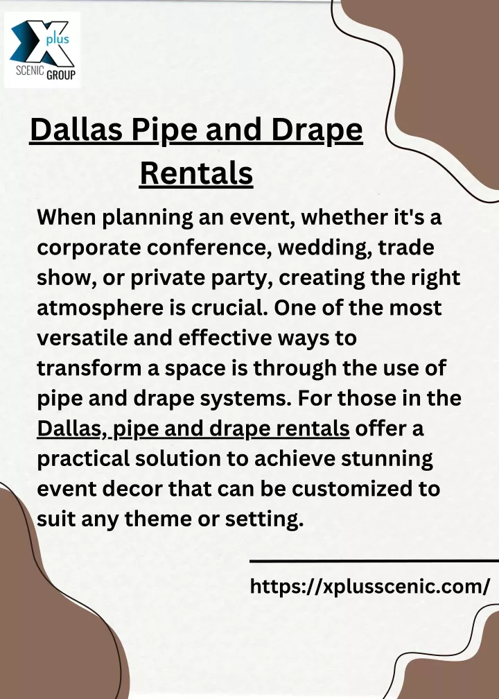 dallas pipe and drape rentals when planning