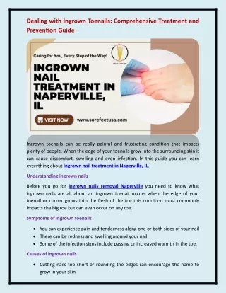 Ingrown nail treatment in Naperville, IL