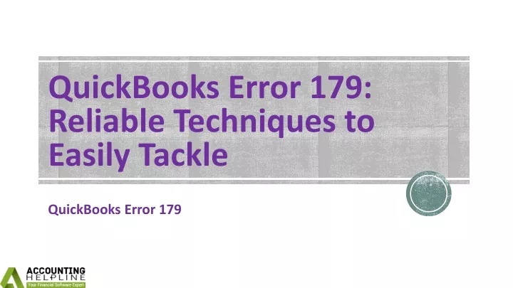 quickbooks error 179 reliable techniques to easily tackle