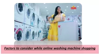 Factors to consider while online washing machine shopping