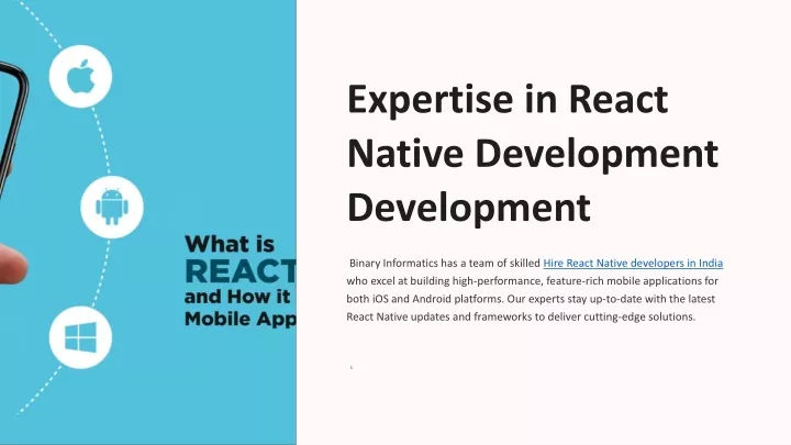 expertise in react native development development