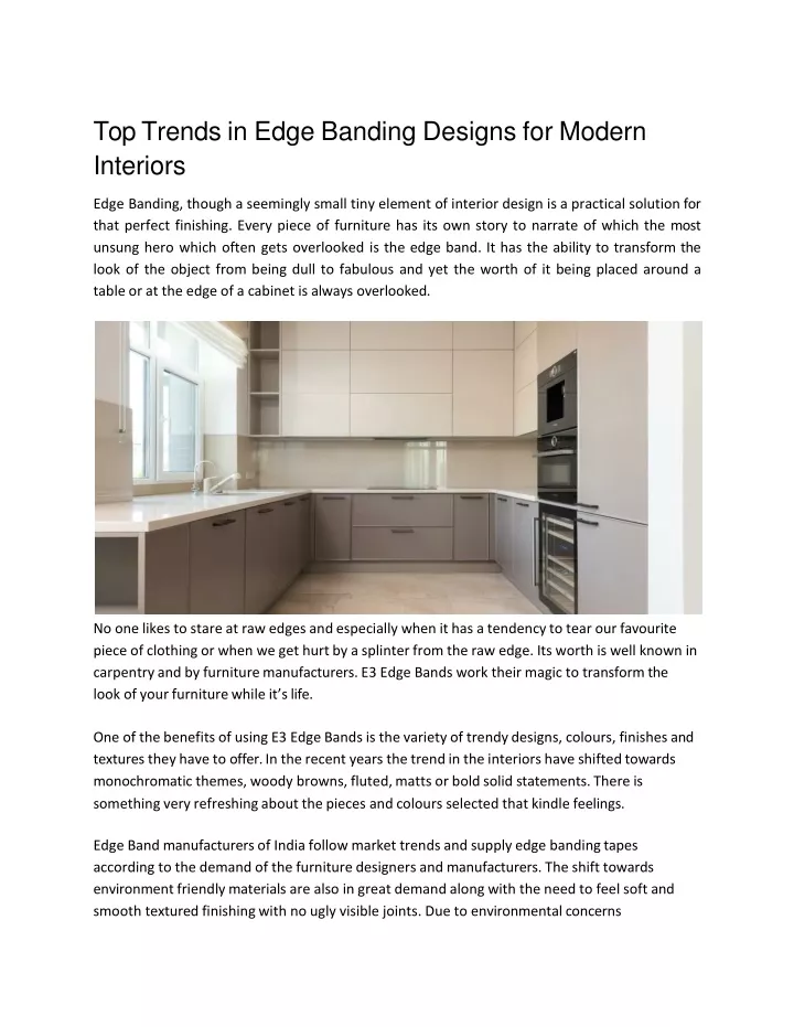 top trends in edge banding designs for modern