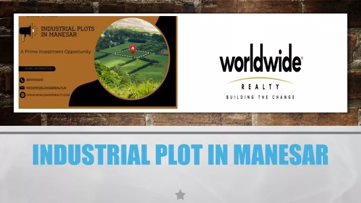 industrial plot in manesar