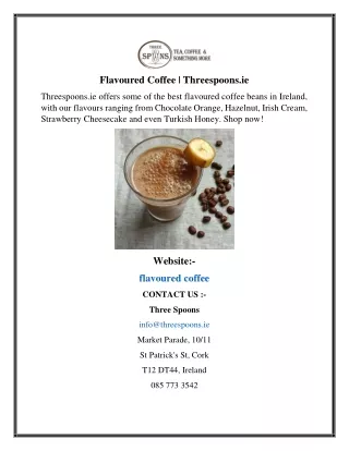 flavoured coffee threespoons ie