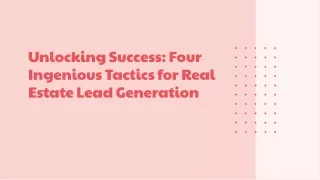 Tactics for Lead Generation in Canadian Real Estate