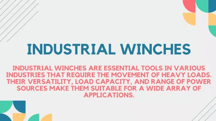 industrial winches