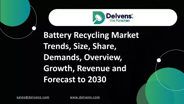 battery recycling market trends size share