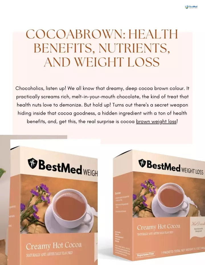 cocoabrown health benefits nutrients and weight