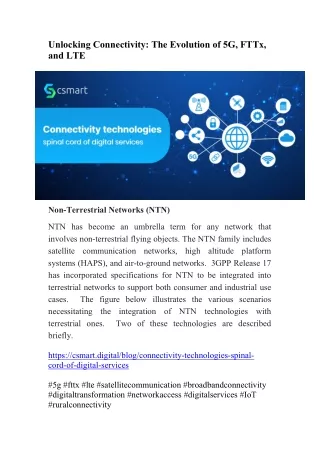 Unlocking Connectivity: The Evolution of 5G, FTTx, and LTE