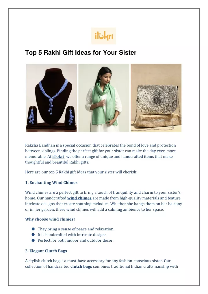 PPT - Top 5 Rakhi Gift Ideas for Your Sister PowerPoint Presentation ...