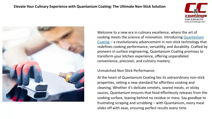 elevate your culinary experience with quantanium