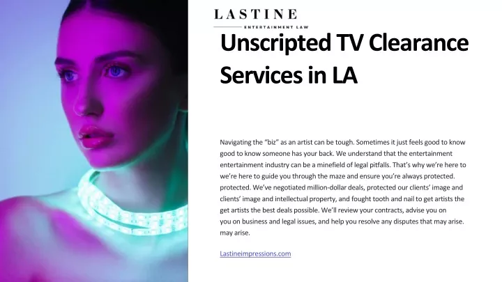 unscripted tv clearance services in la