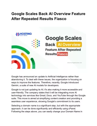 After repeated results, Google scales back its AI overview feature. Fiasco