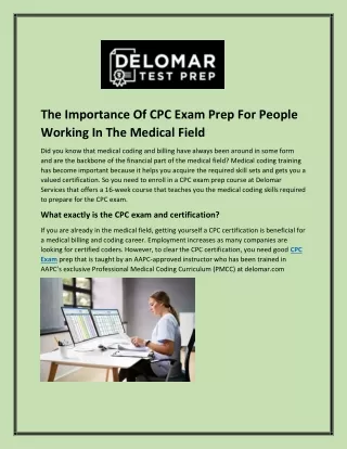 The Importance Of CPC Exam Prep For People Working In The Medical Field