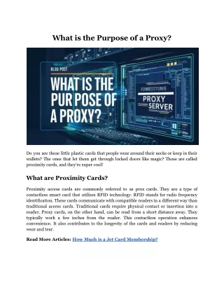 what is the purpose of a proxy
