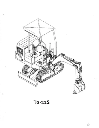Takeuchi TB35S Compact Excavator Parts Catalogue Manual