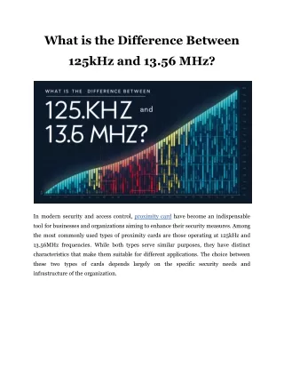 What is the Difference Between 125kHz and 13.56 MHz?
