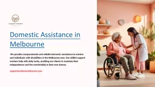 Reliable Domestic Assistance in Melbourne - supportworkersmelbourne.com