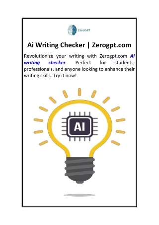 Ai Writing Checker  Zerogpt.com