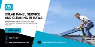 Solar Panel Service And Cleaning In Hawaii