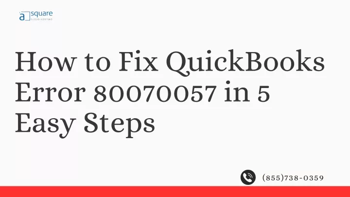 how to fix quickbooks error 80070057 in 5 easy