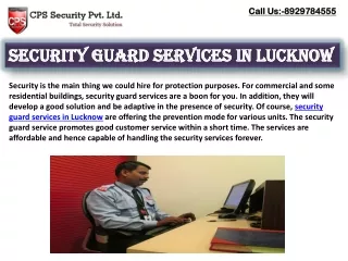 security guard services in lucknow