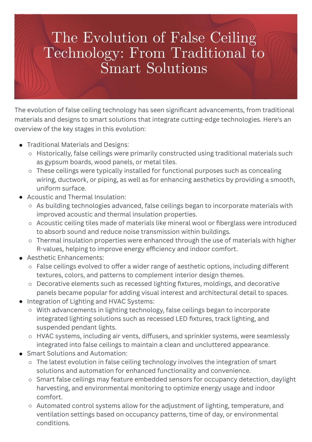 PPT - The Evolution of False Ceiling Technology From Traditional to ...