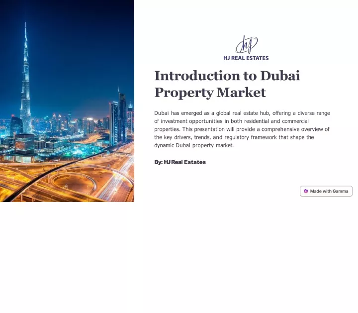 introduction to dubai property market