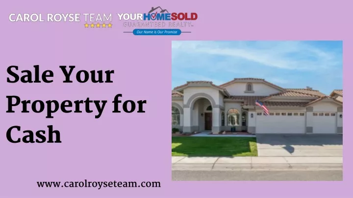 sale your property for cash