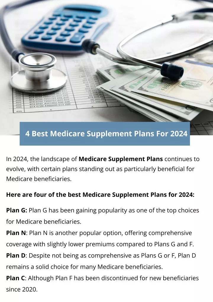 4 best medicare supplement plans for 2024