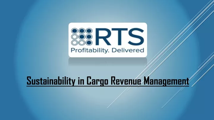 sustainability in cargo revenue management