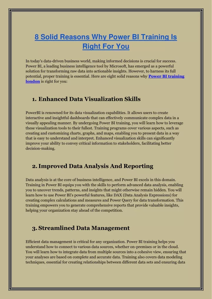 8 solid reasons why power bi training is right